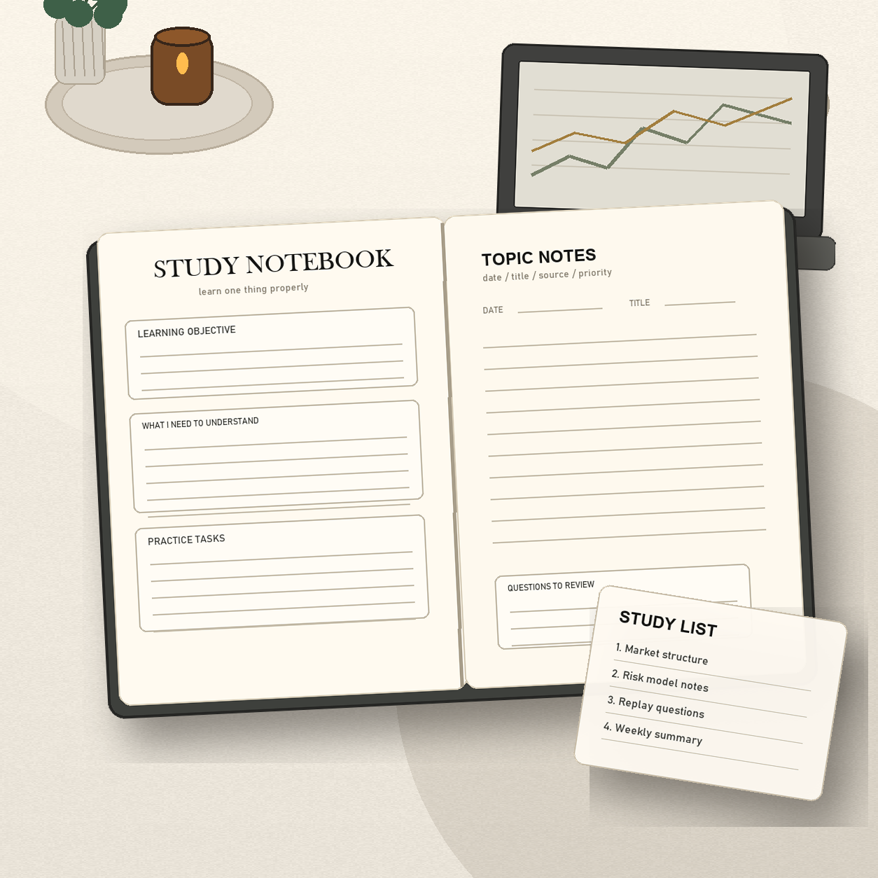 TRADE DESK Study Notebook learning spread render